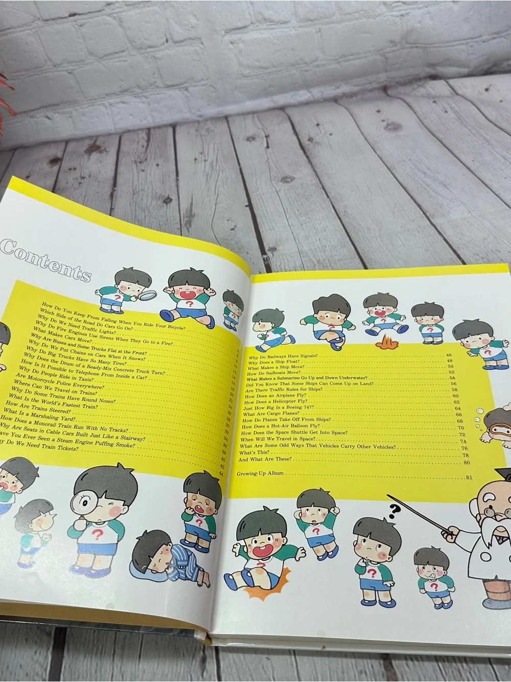 Wheels and Wings Kids Book - Yellow & White